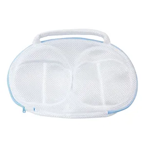 Mesh bra laundry bag for washing machine, anti-deformation structured lingerie washing bag.