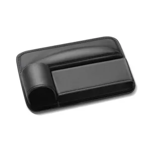 Car Seat Gap Organizer PU Leather Side Storage Box Leak Proof Slot Filler With Cup Holder For Universal Autos