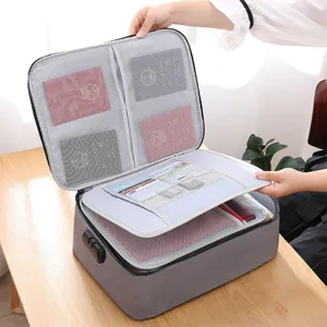 Große Kapazität Wasserdichte Dokumenten-Organisator-Tasche Mehrschichtige Zertifikat-Aufbewahrungstasche Reise-Aktenhalter Geschäftsetui