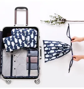 Juego de bolsas organizadoras de viaje, bolsitas de almacenamiento con estampado de ballena.