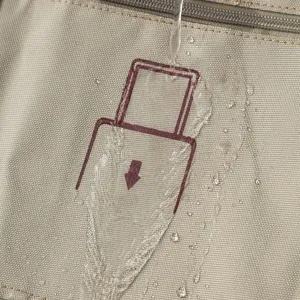 Wasserdichte Reisegepäcktasche Trolley-Halterung Detail wasserdichtes Gewebe Hauptansicht.