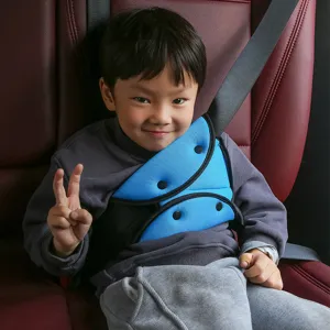 Ajustador de Cinturón de Seguridad para Niños Funda de Cinturón de Seguridad Triangular Almohadilla de Hombro Antiahogamiento para Niños Accesorio Interior de Coche