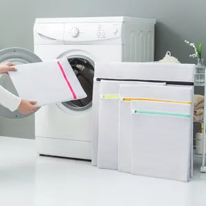 Foldable Mesh Laundry Bag Set Thickened Honeycomb Laundry Pouch For Delicates Underwear Washing Machine Bag
