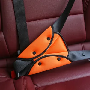 Ajustador de cinturón de seguridad de coche para niños, dispositivo protector triangular.