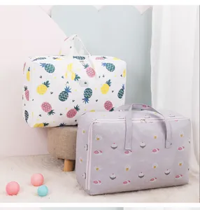 Grande borsa portaoggetti per coperte e vestiti stagionali con doppie cerniere resistenti.