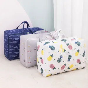 Grande Borsa Portaoggetti per Trapunta in Tessuto Non Tessuto Pieghevole Custodia Organizer per Abiti Con Doppia Cerniera e Manici Rinforzati