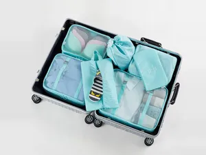 Conjunto de bolsas de almacenamiento de viaje, organizadores impermeables para ropa y zapatos.