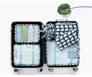 Set de 6 cubos de embalaje de viaje organizadores de maleta para ropa zapatos y ropa interior