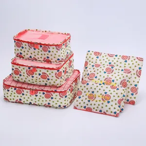 Conjunto de 6 cubos de viaje, organizadores de equipaje ligeros e impermeables para ropa.