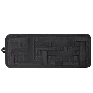 Organizador de Visera Solar para Coche Negro Panel de Almacenamiento Elástico