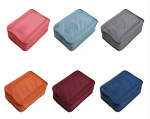 Borsa da scarpe da viaggio portatile custodia con cerniera antipolvere multicolore.