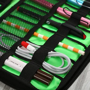 Sac de rangement numérique multifonction, pochette organisateur de câbles et grande capacité.