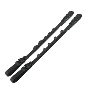Cinghie universali per canne da pesca auto, supporti in nylon regolabili per tetto veicolo, nero.