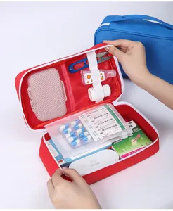 Portable emergency first aid bag travel medical storage pouch home multi-layer organizer box