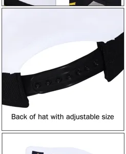 Vue détaillée de la sangle de fermeture réglable à l'arrière du chapeau de capitaine.