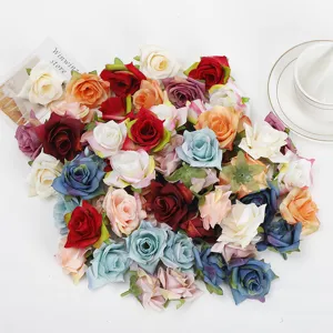 Kunstmatige Rozen Bloemhoofdjes Nep Zijden Rozen Bloemen Voor Bruiloft Feest Home Decor DIY Bloemstukken Ambacht