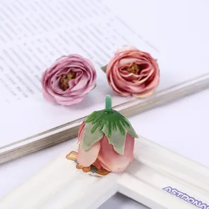 Artificial rose flower heads detail shot, exquisite floral decoration for home craft DIY projects.