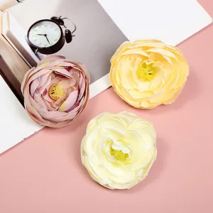 Artificial faux flower heads for DIY crafts, home decoration, and photography props.