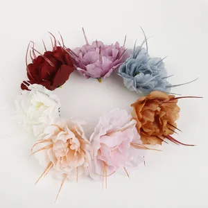 Artificial Silk Peony Flower Heads Multi-color Fake Flowers for Wedding Home Decor