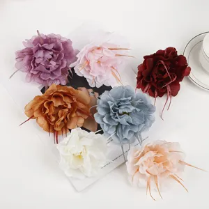 Artificial silk velvet large peony flowers for wedding home and table party decorations.