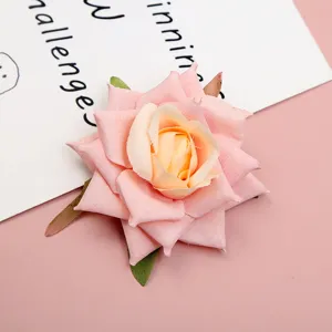 Close-up of pink artificial rose flower head, perfect for DIY crafts and wedding decoration.