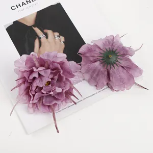 Artificial silk velvet large peony flower heads for wedding table home party hotel decor