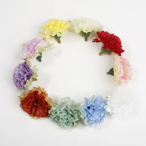 Kunstseide Nelken Blumenkoepfe Detail fuer DIY Hochzeit Girlande und Zubehoer mehrfarbig