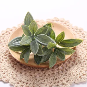Artificial green leaves plant decoration for home balcony living room Nordic style detail view.