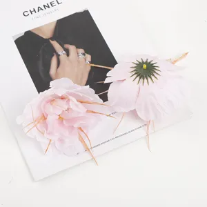 Artificial velvet peony flower for wedding party table centerpieces and home decor details.