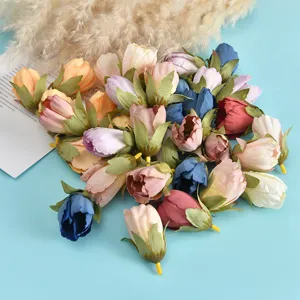 Artificial tulip flower heads bulk mix colors DIY craft wedding floral decoration