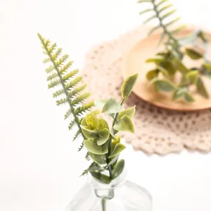 Kunststof Bladeren Zijden Bloem Schikking Accessoires Groen Stengels Voor Thuis Bruiloft Feest Decor