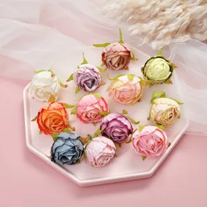 Artificial Dahlia Flower Heads Silk Fake Flowers For Home Decor DIY Wedding Party Floral Arrangement Room Decoration