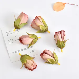Artificial silk flower buds for DIY crafts, wedding decoration and hair accessories.