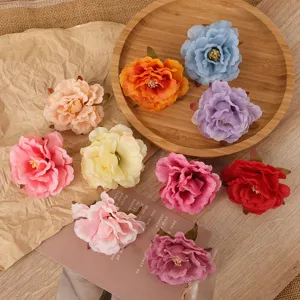 Artificial Peony Flower Heads Silk Fake Flowers For Wedding Party Home Wall Decor DIY Craft Floral Arrangement Supplies