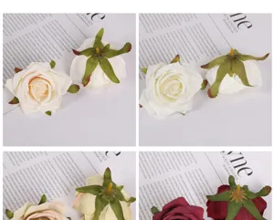 Künstliche Rosenköpfe für Hochzeitsdeko, Heimdekoration und Fotografie-Requisiten.