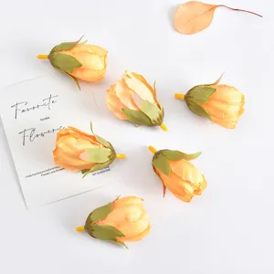 Artificial tulip flower heads simulation floral accessories for DIY crafts and wedding decor details