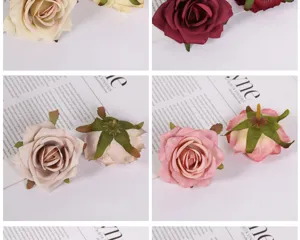 Künstliche Rosenblüten Köpfe für Hochzeitsdekoration, Seidenrosen Heimtextilien.