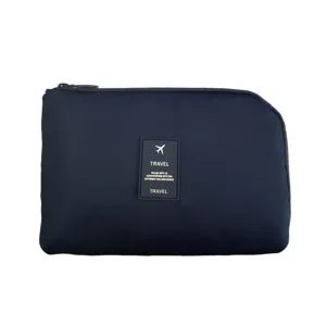 Bolsa de almacenamiento digital de viaje azul oscuro organizador de accesorios electronicos portatil