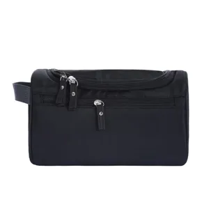 Sac de toilette de voyage imperméable pour homme trousse de maquillage portable multifonction noir