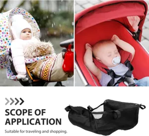 Stroller organizer bag universal baby pram mesh basket multi-functional storage pouch for travel.