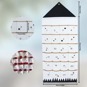 Borsa portaoggetti da appendere alla parete con 24 tasche numerate organizer in stoffa
