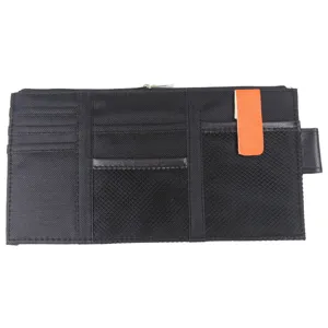 Bolsa organizador para visera de sol de coche multifuncional con bolsillos de malla.