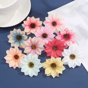Kunstzijde Zonnebloem Bloemhoofdjes DIY Ambacht Hoofdtooi Schoenenbloem Bruiloft Huisdecoratie Nep Bloemen Accessoires