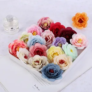 Artificial rose flower heads bulk assorted colors for home decor photography props detail
