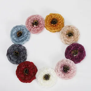 Artificial chrysanthemum flower heads silk flowers for home decor indoor window display crafts