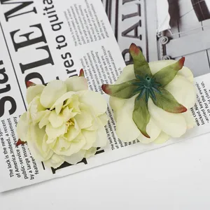 Kunstmatige lotusbloem koppen van stof voor DIY geschenkdoos decoratie en fotografie rekwisieten