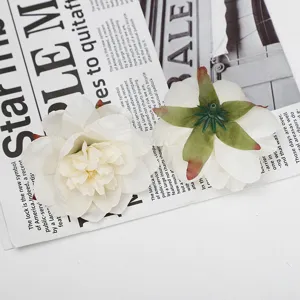 Kunstmatige witte lotus bloemhoofdjes zijde stof nep bloemen DIY handwerk foto rekwisieten