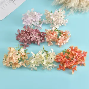 Artificial flower heads multi-color DIY fake flowers for wedding wall decor photography props