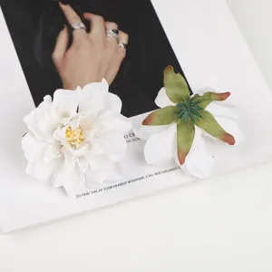 Künstliche weiße Blumenköpfe Dahlien Simulationsblumen für Heimdekoration Fotorequisiten