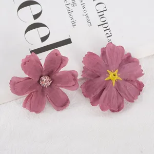 Artificial silk flower heads multi-layer fake flowers DIY wedding party floral decoration props